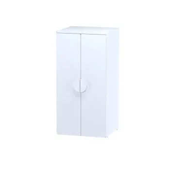 Шкаф распашной Пикси, с двумя дверьми и тремя полками 60х57х120, белый (робкий подснежник)