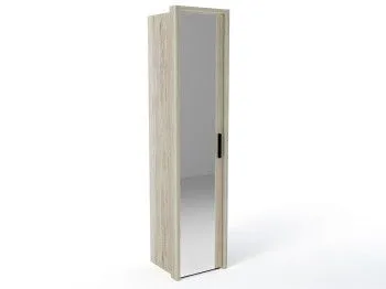 Шкаф 1-но дверный с декоративным обкладом, Мале (542*544*2316) Дуб галифакс белый