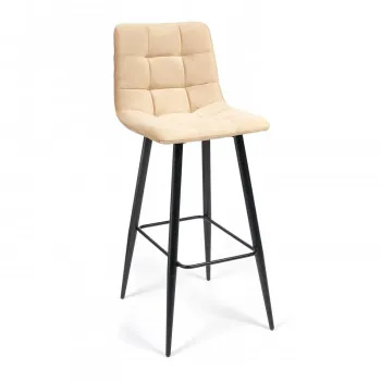 Стул барный CHILLY (mod.7095б) бежевый barkhat 5/черный