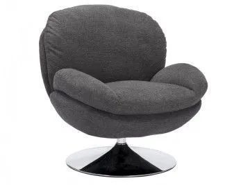 Кресло SIGNAL BRIGITTE Brego 18 темно-серый/хром