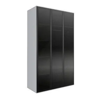 Шкаф 3-х дверный Bogemia Air (Белый/Черный) БМШ2/3(3)