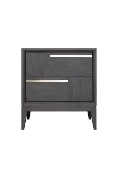 Тумба прикроватная Сидней 2 ящика, дуб графит