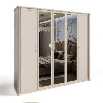 Шкаф Диана 5-дверный бежевый