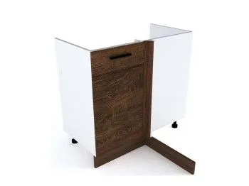 Стол под мойку угловой СМУ-100 левый, Канзас (900*470*820) Шалле Мореный, 20911