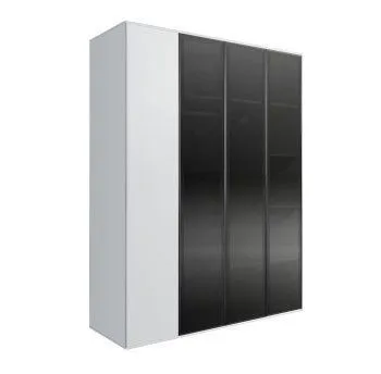 Шкаф 4-х дв. Bogemia Air (Белый/Черный) БМШ2/4(3)