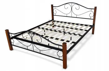 Кровать Halmar VIOLETTA 160 (белый/черный)