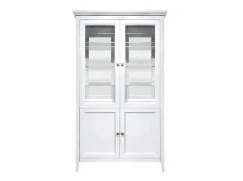 Витрина 2 дверная с зеркалом Manhattan (Белый)