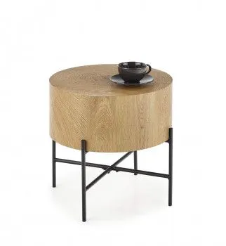 Стол журнальный Halmar BROOKLYN-S (дуб натуральный/черный)