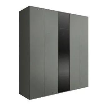 Шкаф 5-ти дв. Bogemia Air (Серый/Черный) БМШ2/5(1)