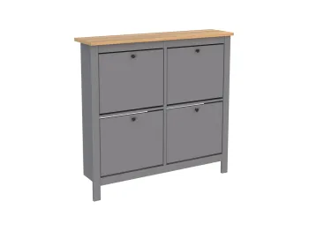 САГА тумба для обуви 113х108 серая/ясень