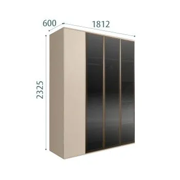 Шкаф 4-х дв. Bogemia Air (Ваниль/Золото) БМШ2/4(3)