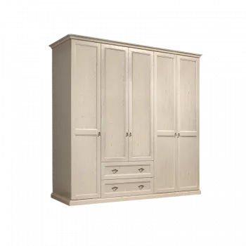 Шкаф 5-и дв. (без зеркал) для платья и белья с выдвижными ящиками Венеция дуб седан ВНШ2/51