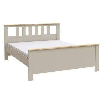 Кровать двуспальная Сага, 160х200 см, кашемир/ясень