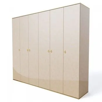 Шкаф 6-ти дверный Римини (Латте/Золото) РМШ2/6