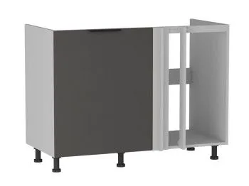 Стол под мойку угловой СМУ-120, Ватель (1100*554*820) Экокожа Серый, 23315