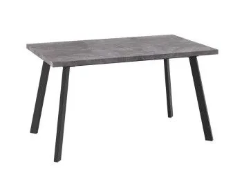 Стол раздвижной Бьерн-140 (Дымчатая керамика/Чёрный) 140(180)х85