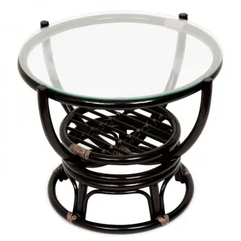 Столик журнальный со стеклом BENOA 5005 Античный коричневый