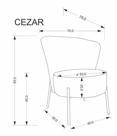 Кресло Halmar CEZAR (бежевый) | изображение 9