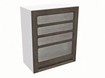 Шкаф со стеклом ШСТ-60, Грей (600*320*720) Бетон темный, 21433