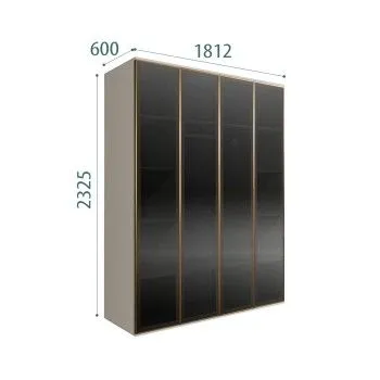 Шкаф 4-х дверный Bogemia Air (Шелк/Золото) БМШ2/4(4)