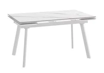 Стол с керамическим покрытием Chelsy (F)-160 (CALAKATTA ST CER/Белый) 160(40+40)х90