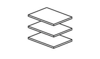 Полки для шкафа Патрисия 1-ств крем корень глянец