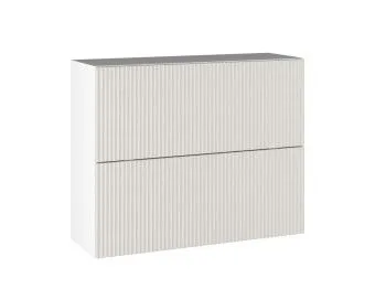 Шкаф ШГ-90СМГ, Виста (900*316*720) Экокожа Белый, 26251