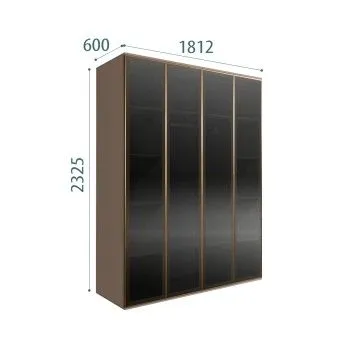Шкаф 4-х дверный Bogemia Air (Мокка/Золото) БМШ2/4(4)