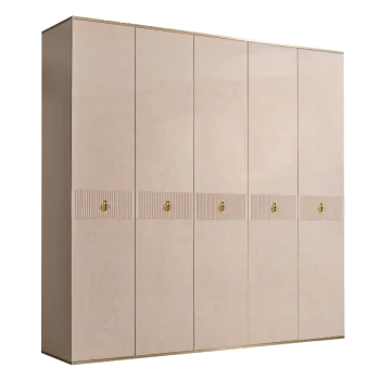 Шкаф 5-ти дверный Римини СОЛО (Латте/Золото) РМШ2/5(s)