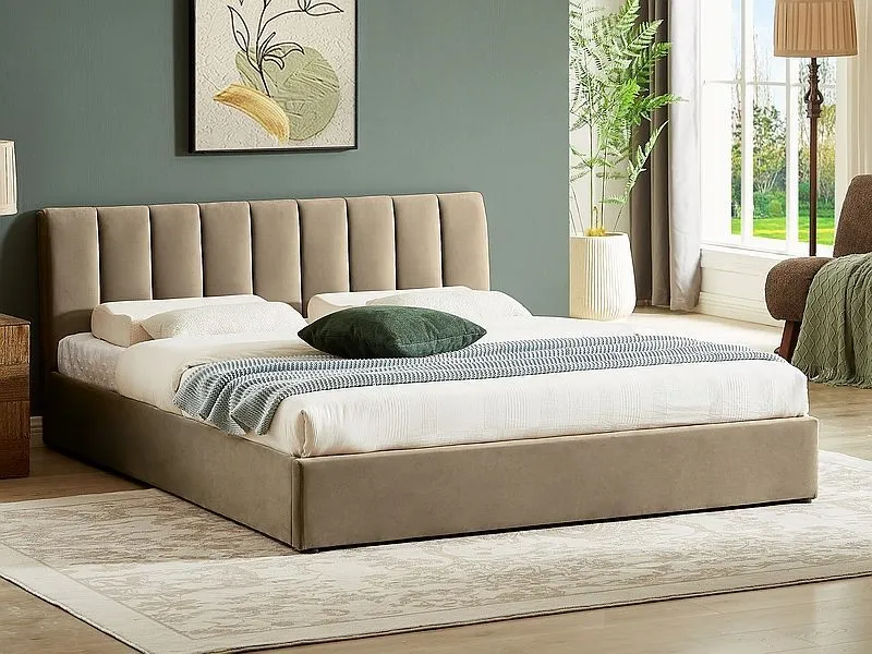 Кровать Signal MONTREAL Velvet Bluvel 28 (бежевый) 140/200