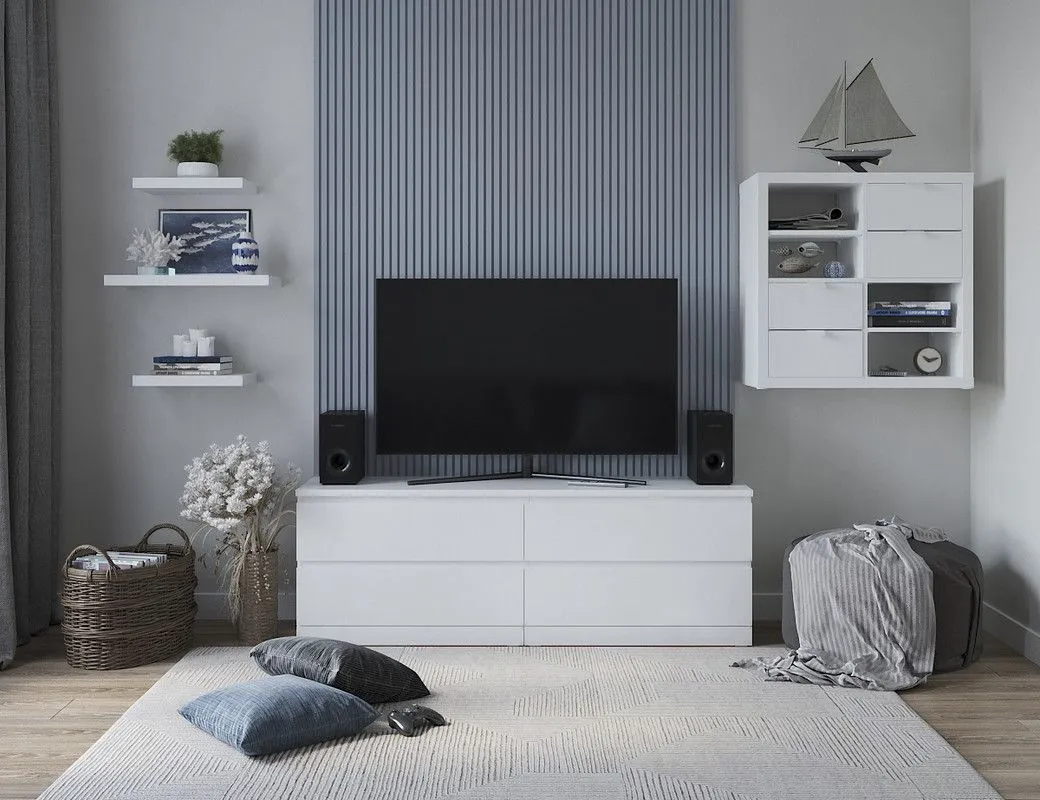 КАЛЛАКС / ФОРА Полка настенная ИКЕА / IKEA 1.4, тамбурат, цвет белый | изображение 3