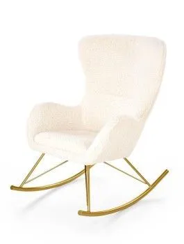 Кресло-качалка Halmar LIBERTO (кремовый/золотой)
