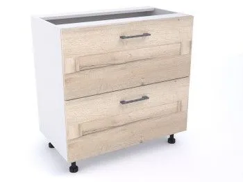 Стол с ящиками СЯ-80 (2), Дублин (800*470*820) Дуб галифакс белый, 21622