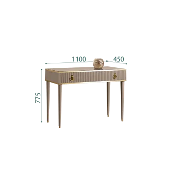 Стол туалетный Римини СОЛО (Мокка/Золото) РМСТ-1(s)