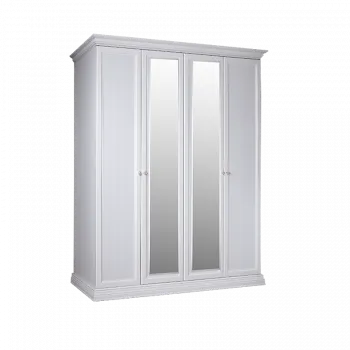 Шкаф 4-х дв. для платья и белья (2 зеркала) Амели дуб АМШ1/4