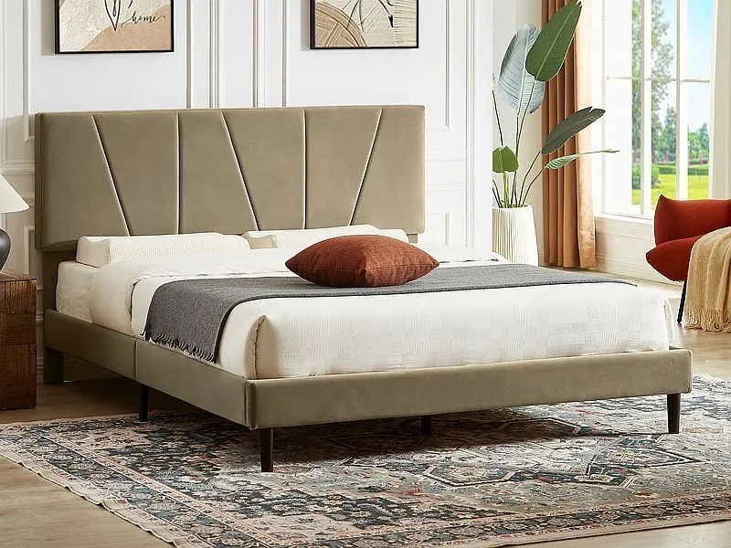 Кровать Signal SAVANA Velvet Bluvel 28 (бежевый) 120/200