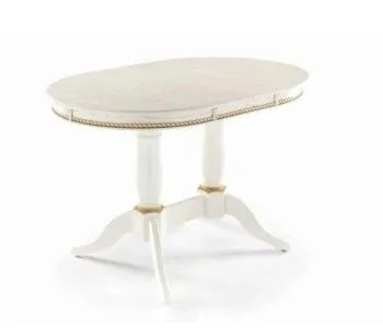 Стол Овал Милорд (80х120х160) Эмаль 1013 + патина золото