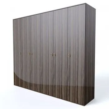 Шкаф 6-ти дверный Римини (Орех империя/Золото) РМШ2/6