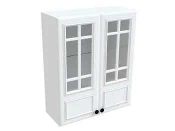 Шкаф со стеклом ШСТ-80, Бьянка (800*320*960) Белый, 21133