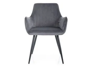 Стул кухонный Signal APPLE Velvet Bluvel 14 (темно-серый/черный)