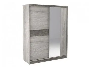Шкаф-купе 2-х дверный 2300, Денвер (1778*631*2300) Риббек серый, 11727