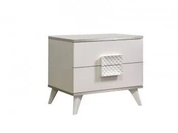 Тумба прикроватная (левая/правая) Диора слоновая кость/серебро ДТП-1