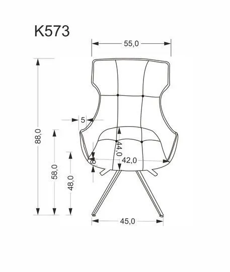 Стул кухонный Halmar K573 поворотный (серый/черный) | изображение 6