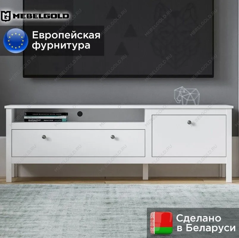 Тумба Ева (Хельга) RTV1D1S белый | изображение 1