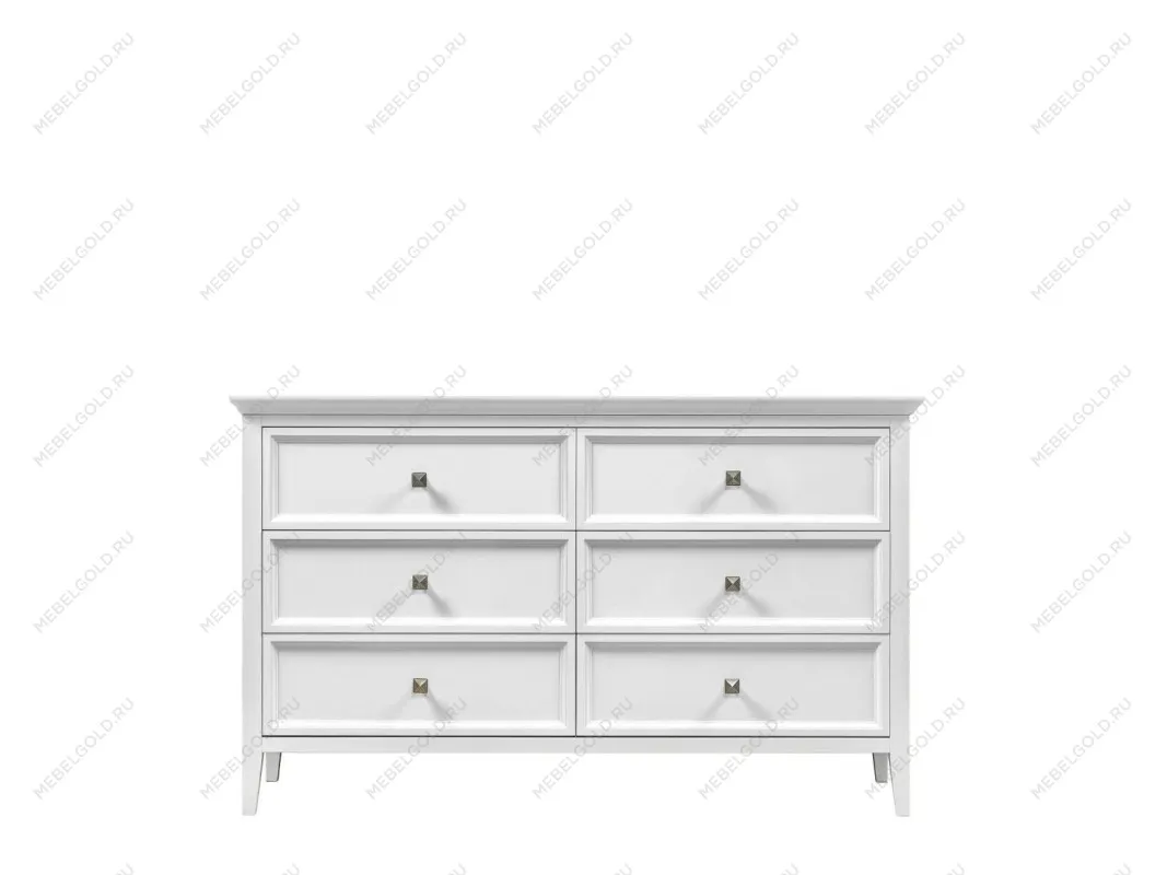 Комод большой 6 ящиков Manhattan (Белый)