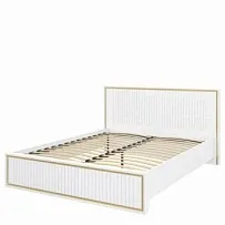 Кровать двуспальная Люксор MH-042-18 белый глянец