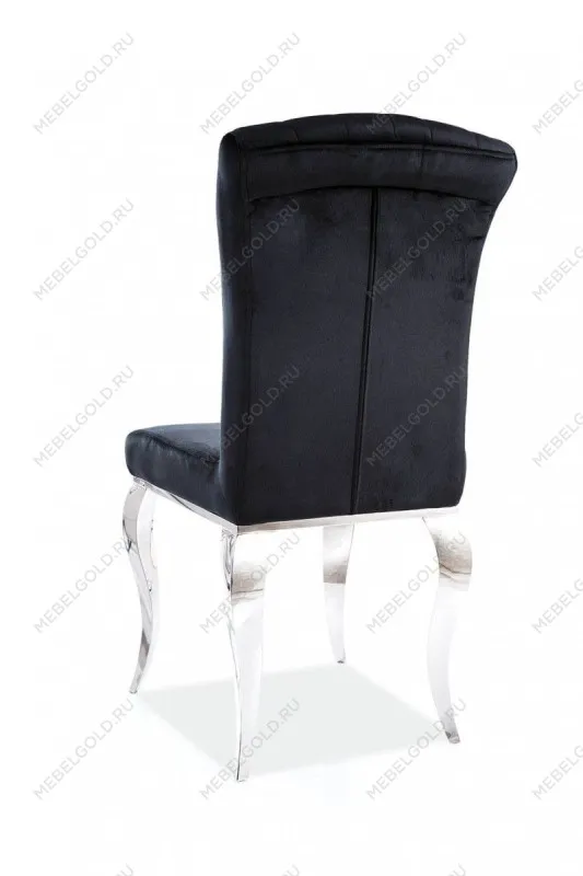 Стул кухонный Signal PRINCE Velvet Tap. 186 (черный/хром) | изображение 1