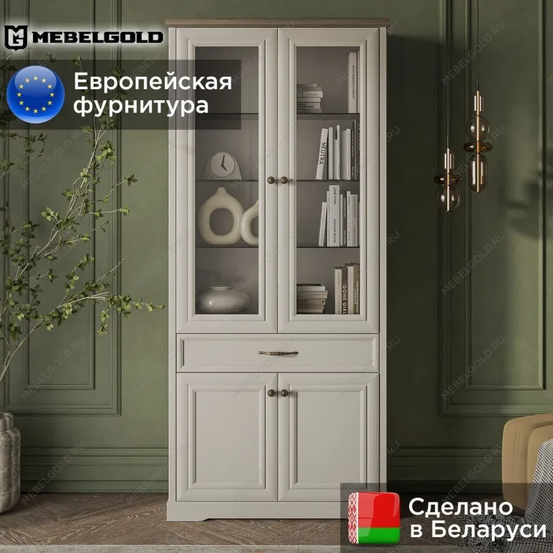 Шкаф с витриной Тоскана 2V2D1S | изображение 1