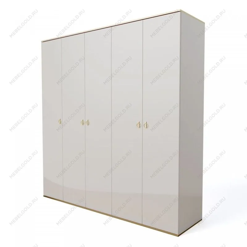 Шкаф 5-ти дверный Римини (Слоновая кость/Золото) РМШ2/5