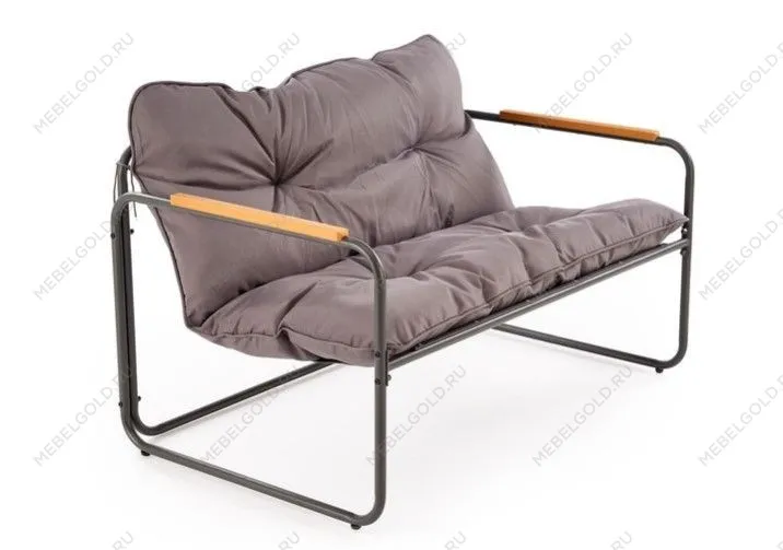 Комплект (диван + 2 кресла + стол журнальный) Halmar HUDSON (серый/коричневый) | изображение 4